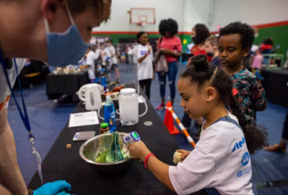 Students learning at STEM Fest