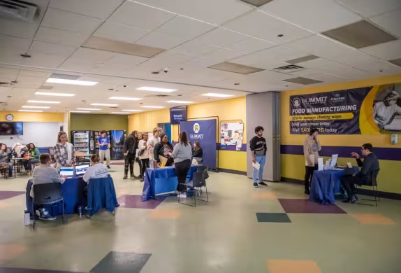 Prospective students at Summit Academy Open House