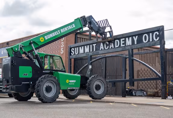 Summit Academy gate removal during renovation