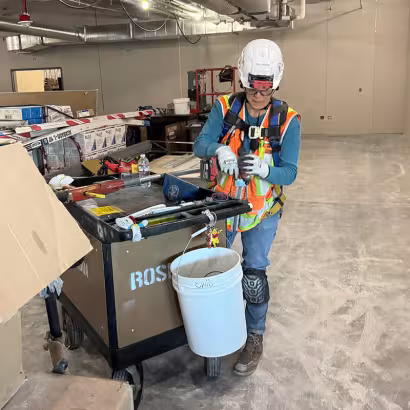 Summit Electrician Alum, Emily on the job