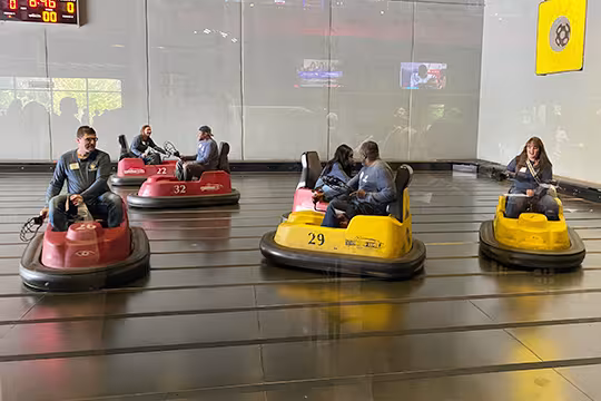 Summit staff playing Whirly Ball at an employee recognition event
