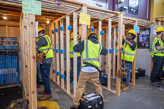Electrician students at Summit